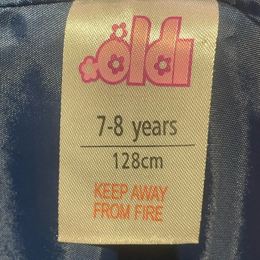 Blue Winter Jacket Puffer Size: 7-8 Years old Zip Up Hoodie - Picture 3 of 9